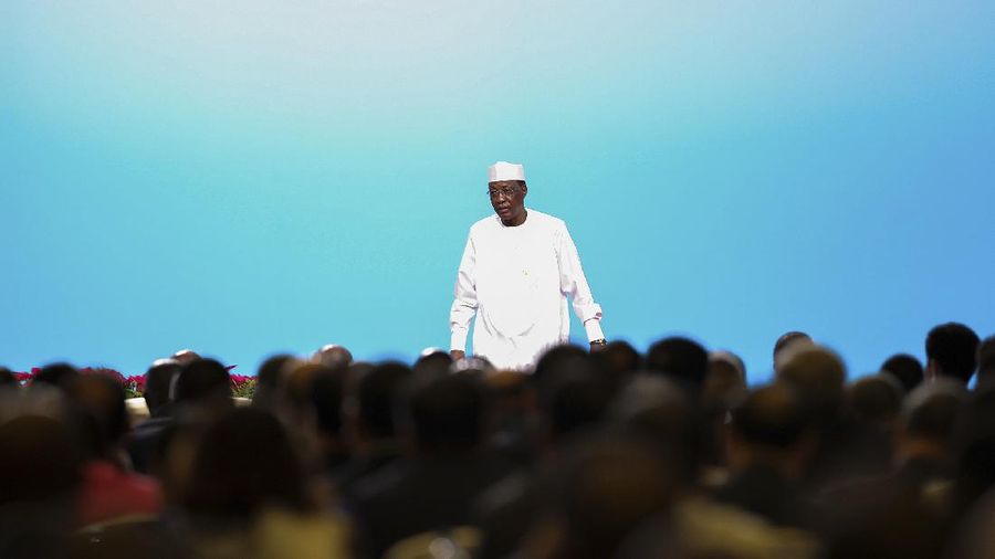 FILE - In this Monday, Jan.13, 2020 file photo, Chad's President Idriss Deby Itno arrives at the G5 Sahel summit in Pau, southwestern France. Chadian President Idriss Deby Itno, who ruled the central African nation for more than three decades, was killed on the battlefield Tuesday, April 20, 2021 in a fight against rebels, the country's top military commander announced on national television and radio. (Regis Duvignau/Pool Photo via AP, File)