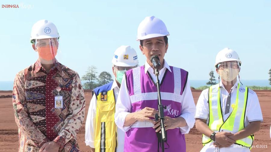 Keterangan Pers Presiden RI, Kabupaten Batang, 21 April 2021. (Tangkapan Layar Youtube)