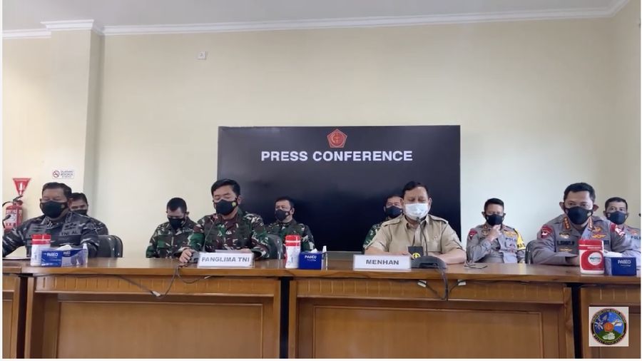 Konferensi Pers Panglima TNI, Menteri Pertahanan, Kasal dan Kapolri Terkait KRI Nanggala 402