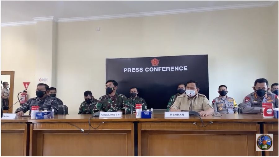 Konferensi Pers Panglima TNI, Menteri Pertahanan, Kasal dan Kapolri Terkait KRI Nanggala 402