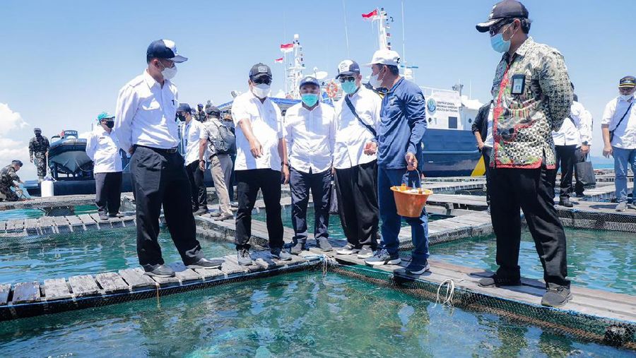 Natuna Potensial Dijadikan KEK Kelautan. Menteri KKP saat kunjungan (Dok. KKP)