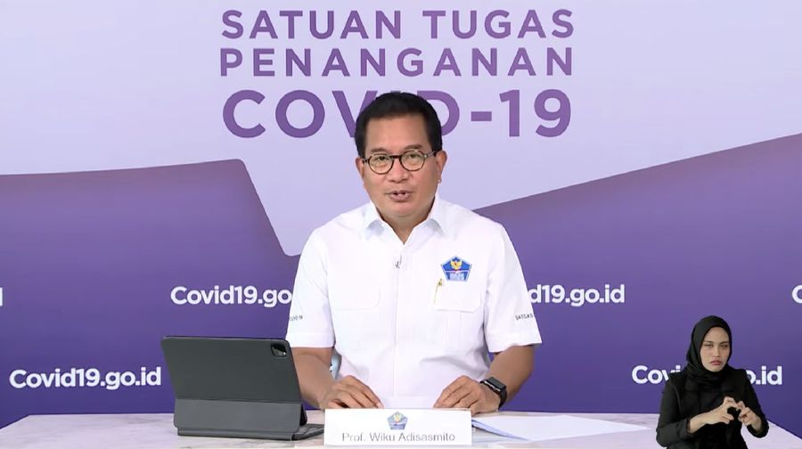 Wiku Adisasmito juru bicara gugus tugas percepatan penanganan Corona memberi Keterangan Pers Juru Bicara terkait Update Data Covid-19 Nasiona. (Youtube/Sekretariat Presiden)