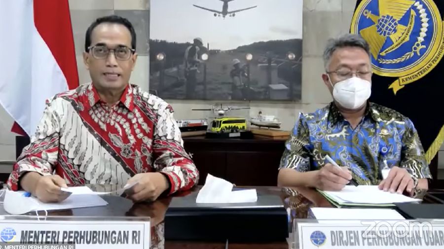 Menteri Perhubungan (Menhub) Budi Karya Sumadi dalam konfrensi Pers Perkembangan Perekonomian Terkini dan Kebijakan PC-PEN. (Tangkapan Layar Youtube PerekonomianRI)