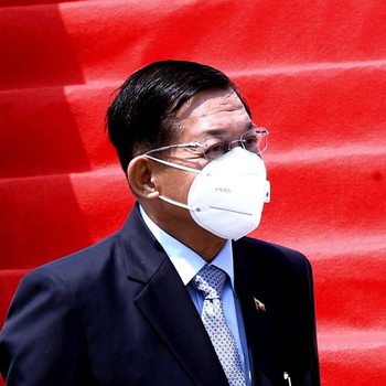 Potret Pemimpin Kudeta Militer Myanmar Mendarat di Jakarta