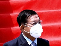 Potret Pemimpin Kudeta Militer Myanmar Mendarat di Jakarta
