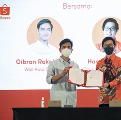 Shopee Gandeng Gibran Rakabuming Wujudkan UMKM Solo Go Ekspor