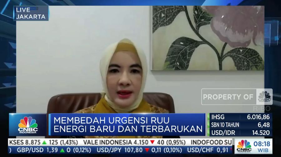 Direktur Utama PT Pertamina (Persero) Nicke Widyawati dalam acara New Energy Conference dengan Tema 