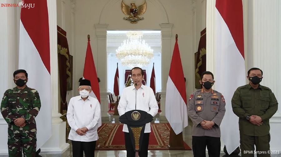 Keterangan Pers Presiden RI Joko Widodo terkait Gugurnya Prajurit KRI Nanggala-402 dan Kabinda Papua. (Tangkapan Layar Youtube Sekretariat Presiden)