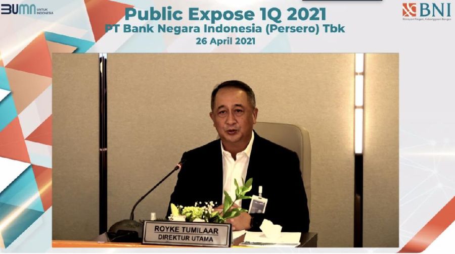 Public expose Q1-2021 BNI (Tangkapan Layar)