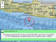 Gempa M 4,6 Terjadi di Jogja Siang Ini