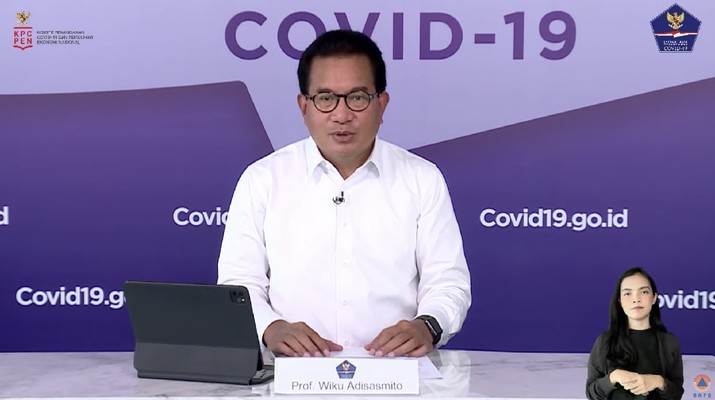 Koordinator Tim Pakar dan Juru Bicara Pemerintah untuk Penanganan Covid-19, Wiku Adisasmito (Tangkapan Layar Youtube BNPB Indonesia)
