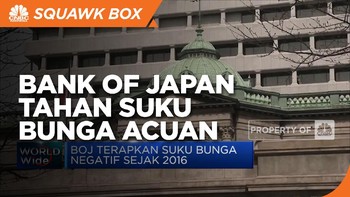 Bank of Japan Tahan Suku Bunga Acuan di Negatif 0,1%