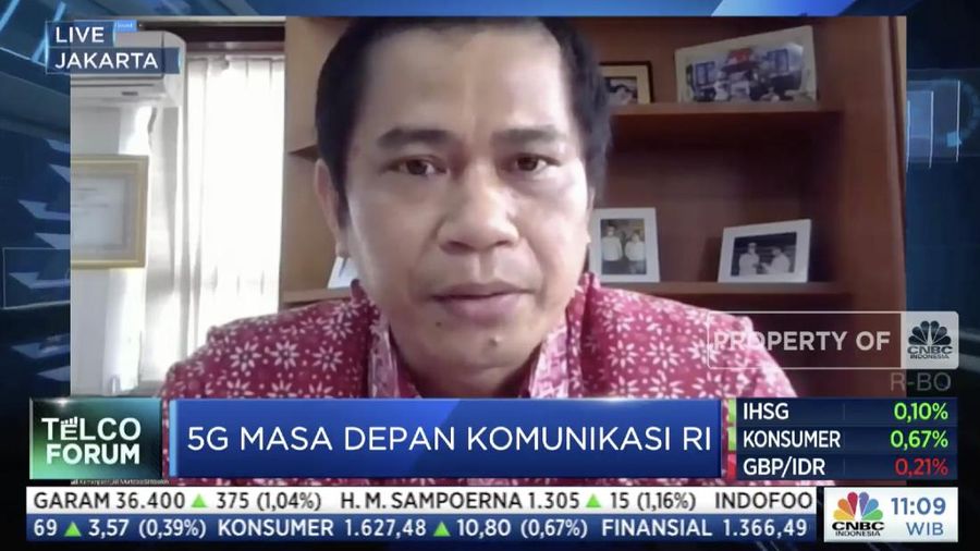 Direktur Industri Elektronika dan Telematika, Ali Murtopo Simbolon dalam acara Telco Forum 2021 Bertema 