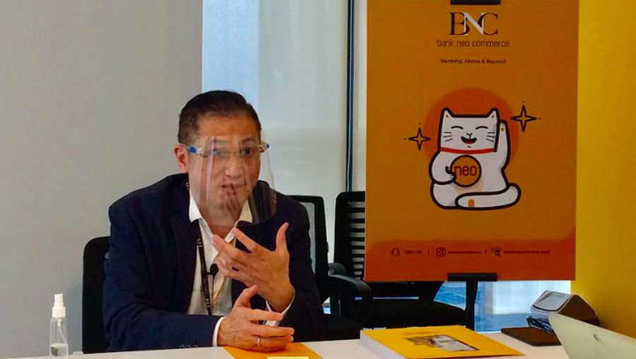 Direktur Utama Bank Neo Commerce Tjandra Gunawan (Syahrizal Sidik/CNBC Indonesia)