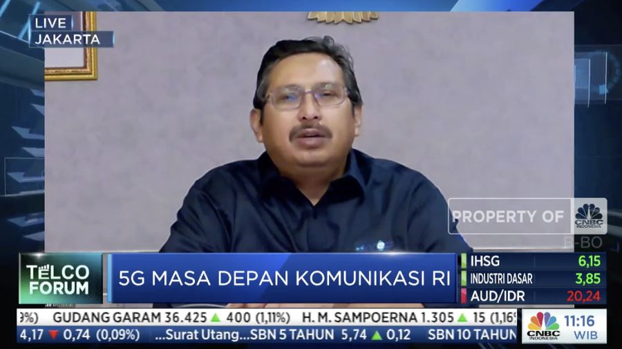 Dirjen Sumber Daya dan Perangkat Pos & Informatika, Ismail M.T. dalam acara Telco Forum 2021 Bertema 