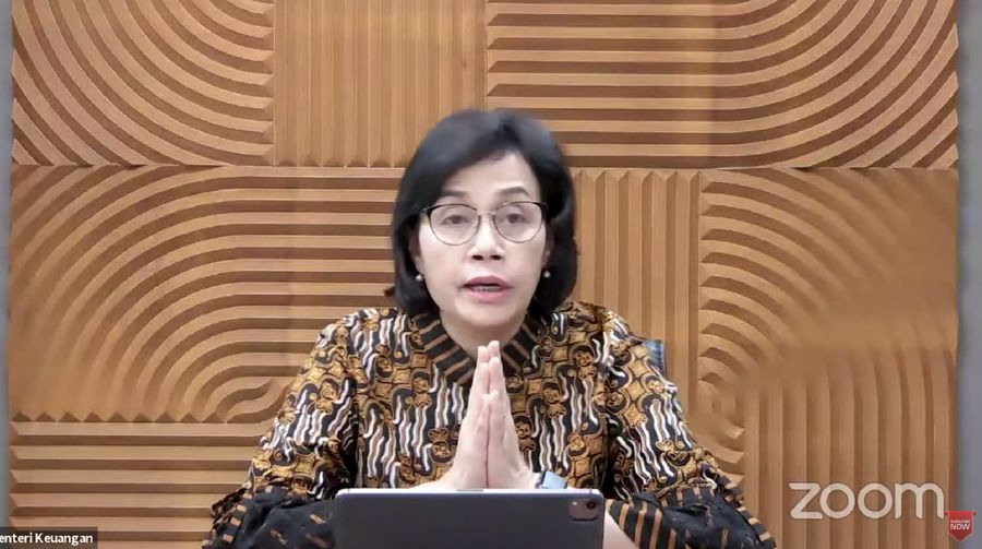 Menteri Keuangan Sri Mulyani dalam Rapat Koordinasi Pembangunan Pusat 2021 (Tangkapan Layar Youtube Bappenas RI)