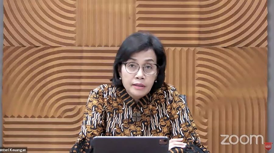 Menteri Keuangan Sri Mulyani dalam Rapat Koordinasi Pembangunan Pusat 2021 (Tangkapan Layar Youtube Bappenas RI)