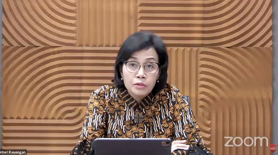 Menteri Keuangan Sri Mulyani dalam Rapat Koordinasi Pembangunan Pusat 2021 (Tangkapan Layar Youtube Bappenas RI)