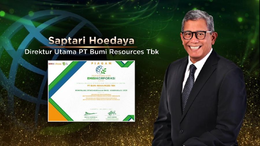 Bumi raih penghargaan green elite untuk penurunan emisi korporasi