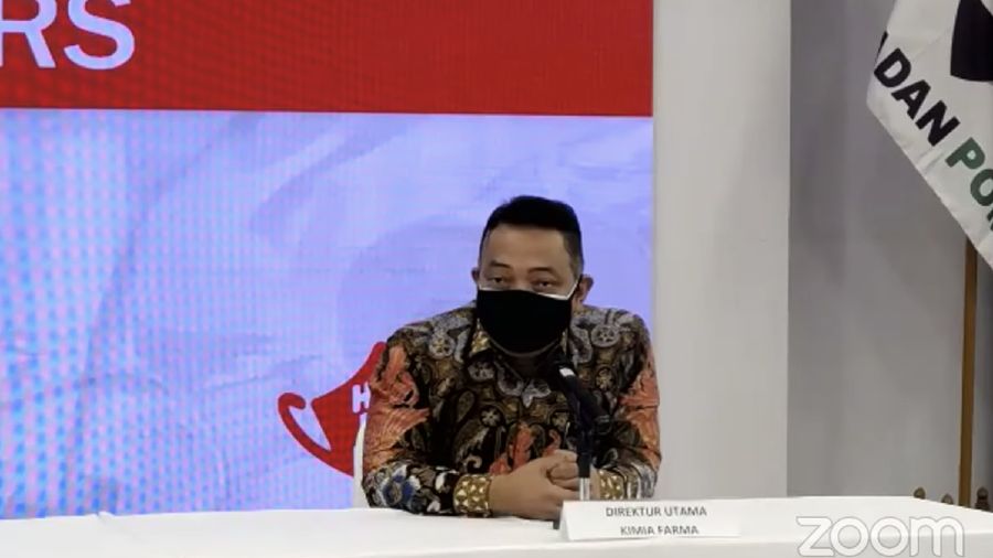 Direktur Utama Kimia Farma Verdi Budidarmo terkait Penerbitan EUA Vaksin Sinopharm (Tangkapan Layar Youtube Badan POM RI)