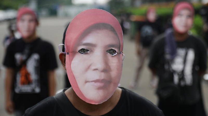 May Day 2021, Massa Buruh Demo UU Cipta Kerja (CNBC Indonesia/Muhammad Sabki)