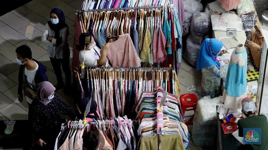 Ilustrasi Pasar Tanah Abang. (²©²ÊÍøÕ¾/Muhammad Sabki)