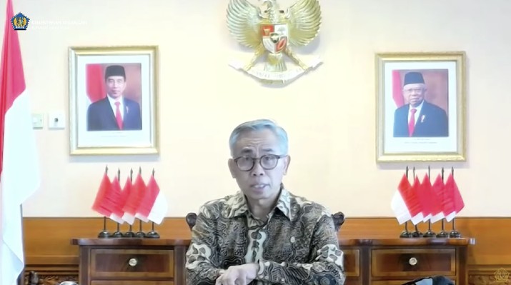 Konferens Pers hasil rapat berkala II KSSK Tahun 2021. (Tangkapan layar Youtube Kemenkeu)