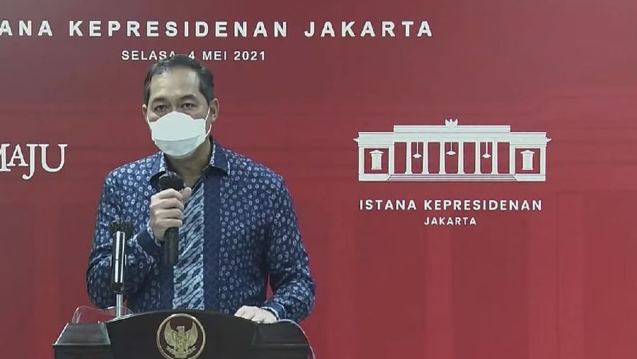Keterangan Pers Menteri terkait Hasil Rapat Terbatas, Kantor Presiden, 4 Mei 2021.