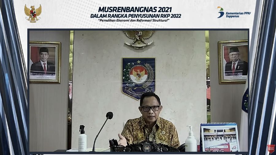 Musyawarah perencanaan pembangunan nasional 2021. (Tangkapan layar Bappenas RI)