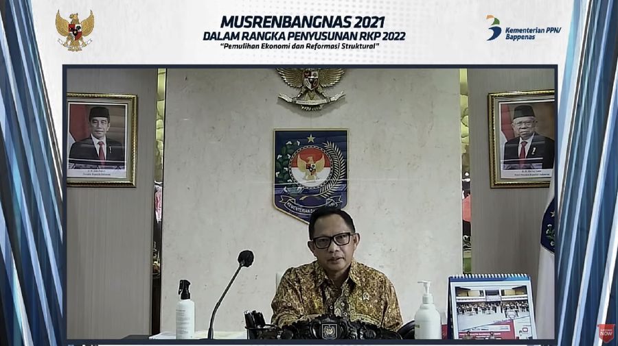 Musyawarah perencanaan pembangunan nasional 2021. (Tangkapan layar Bappenas RI)