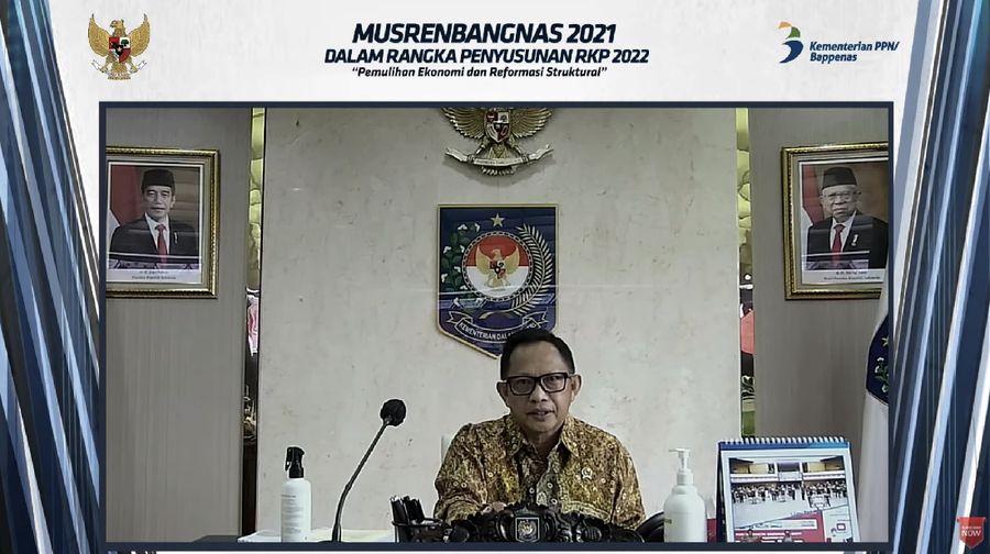 Musyawarah perencanaan pembangunan nasional 2021. (Tangkapan layar Bappenas RI)