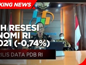 BPS : Pertumbuhan Ekonomi RI Q1-2021 Minus 0,74%