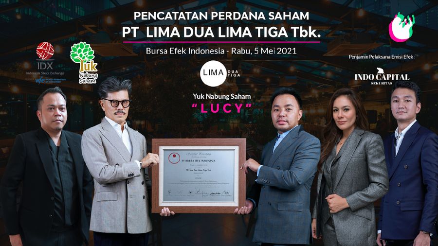 IPO Lima Dua Lima Tiga/LUCY, 5 Mei 2021