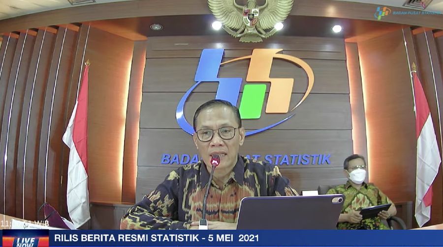 Rilis BPS 5 Mei 2021. (Tangkapan layar Youtube BPS)
