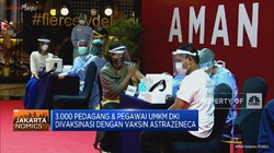 3.000 Pedagang & Pegawai UMKM DKI Divaksinasi AstraZeneca