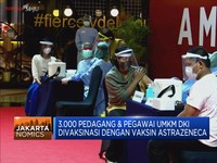 3.000 Pedagang & Pegawai UMKM DKI Divaksinasi AstraZeneca