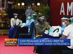 3.000 Pedagang & Pegawai UMKM DKI Divaksinasi AstraZeneca