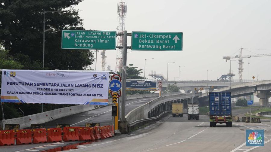 Jalan Tol MBZ sudah mulai ditutup sementara. (վ/Muhammad Sabki)
