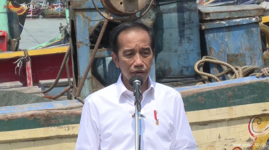 Keterangan Pers Presiden RI setelah Meninjau PPDI Brondong, Lamongan, (6/5/2021). (Dok: Tangkapan layar Youtube Setpres RI)