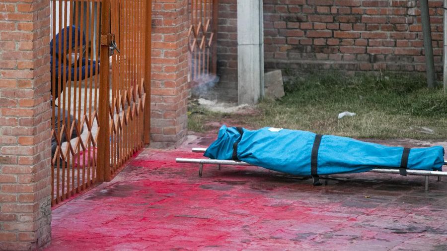 Pandemi Covid di Nepal. (AP/Niranjan Shrestha)