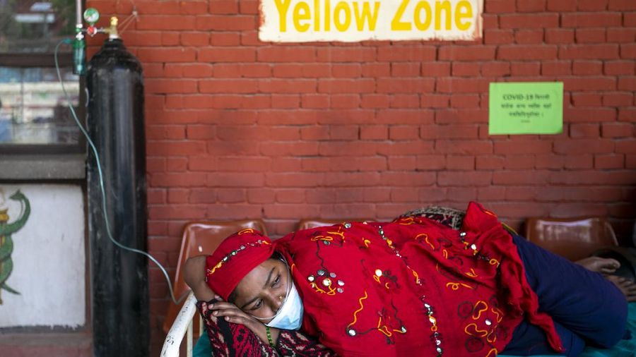 Pandemi Covid di Nepal. (AP/Niranjan Shrestha)
