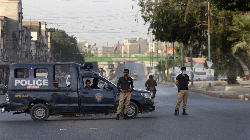 Lockdown di Pakistan. (AP/Muhammad Sajjad)