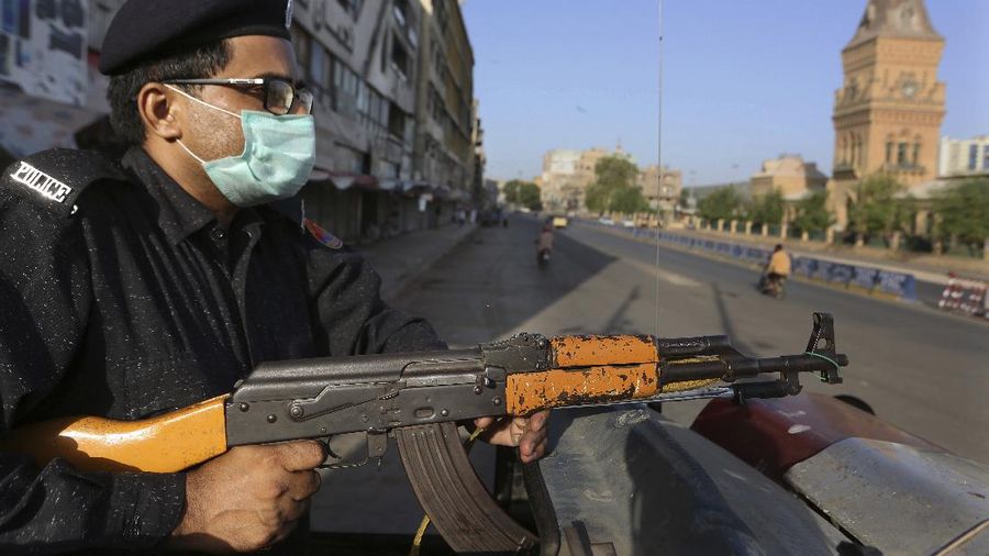 Lockdown di Pakistan. (AP/Muhammad Sajjad)