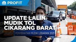 Penyekatan Mudik, Lalin Tol Cikarang Barat Terpantau Padat