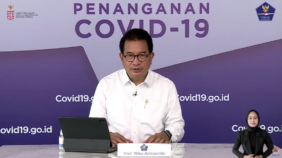 Wiku Adisasmito juru bicara gugus tugas percepatan penanganan Corona memberi Keterangan Pers Juru Bicara terkait Update Data Covid-19 Nasiona. (Youtube/Sekretariat Presiden)