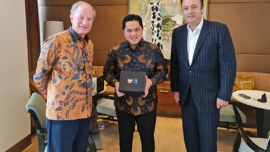 Menteri  BUMN Erick bertemu dengan salah satu founder Dufry, Luis Andres N Holzer.