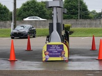 Safety cones block access to the fuel pumps at this closed Kroger fuel station, Wednesday, May 12, 2021, in Jackson, Miss. State officials warned Tuesday that any shortages seen at individual gas stations are a result of people "panic buying", not th