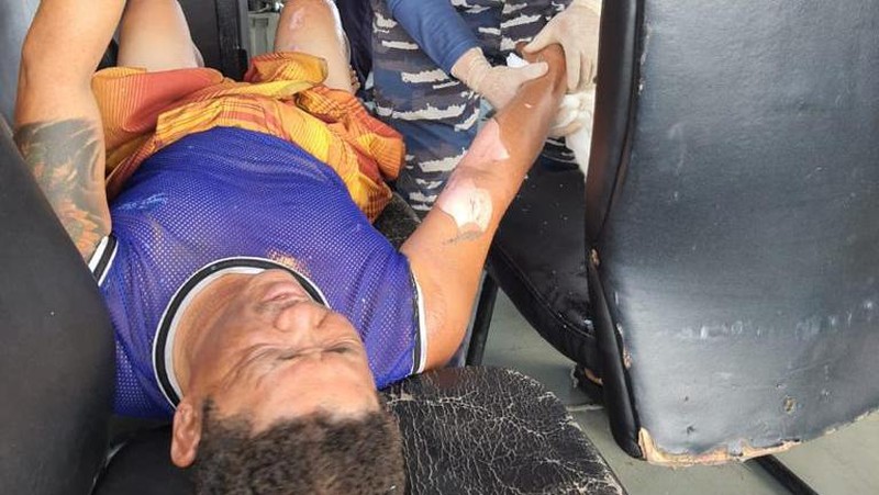 Kapal Terbakar di Laut Natuna Utara (Ist)