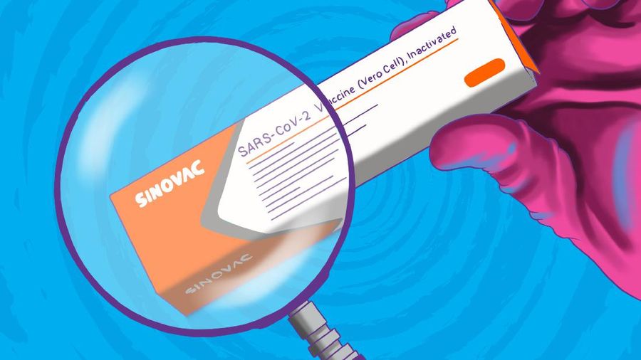 Infografis/ Survei Kemenkes Sebut Efektivitas 2 Dosis Sinovac 90%/Aristya Rahadian
