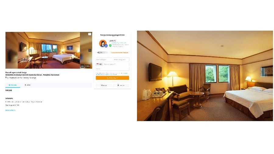 Elmi Hotel (Tangkapan Layar Website elmihotel.co.id dan Lamudi)